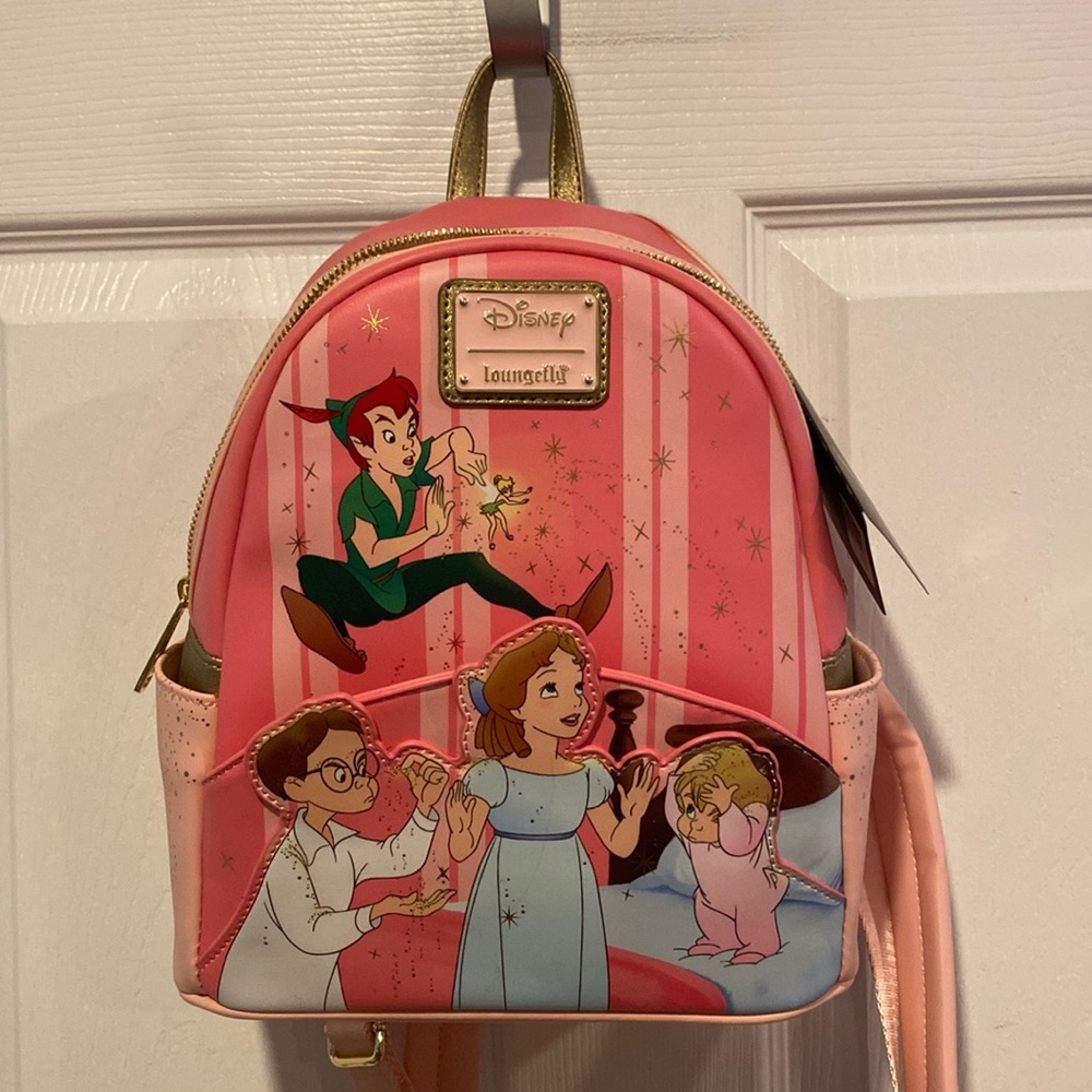BNWT DISNEY PETER PAN LOUNGEFLY Window Scene Backpack 70th Anniversary Edition
